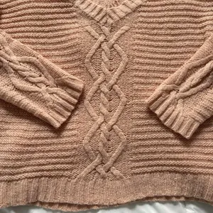 American Eagle Sweater Oversized Womens Medium V Neck Knit Pink Wool‎ Blend thumbnail 4