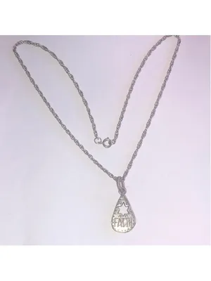 Silver Tone Faith Star Boho Pendant Necklace thumbnail 2