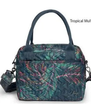 Lug Jive Tropical Multicolor Quilted Crossbody Bag Tote Handbag 10x10 Blue Green thumbnail 1