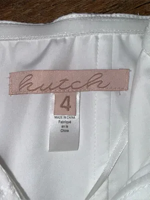 Hutch Strapless White Bow-Front Lace Mini Dress thumbnail 13