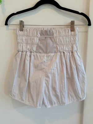 FP Movement Smocked Waist White Women’s Athletic Running Shorts Size Small thumbnail 4