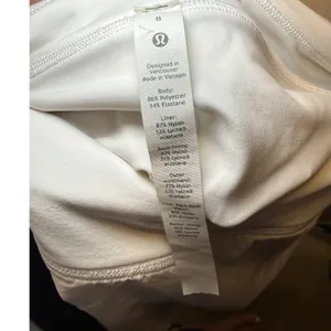Lululemon Pace Rival Skirt Tall White Tennis Running Skort Sz 8 Pleated Back Zip thumbnail 2