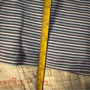 Brandy Melville Navy and White Striped Tee thumbnail 5