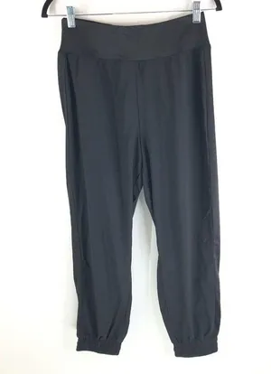 Halara High Waisted Contrast Side Panel Casual Joggers Black M thumbnail 7