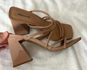 Abound Austyn Tubular Strappy Block Heeled Sandal Tan Mocha Size 9 NEW thumbnail 5