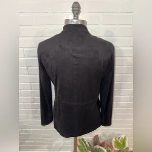 Blank NYC Domino Vegan Suede Draped Moto Style Jacket thumbnail 11
