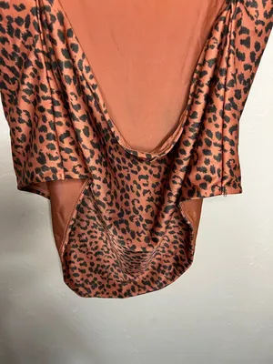 Aerie Cheetah Print One Piece Tie Back Canyon Creek Full‎ Coverage Swimsuit thumbnail 9