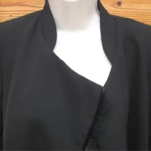 Anthro Elevenses Black Lace Trim Blazer thumbnail 5