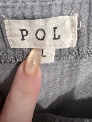 POL Washed Gray Corduroy Pinafore Mini Dress thumbnail 5