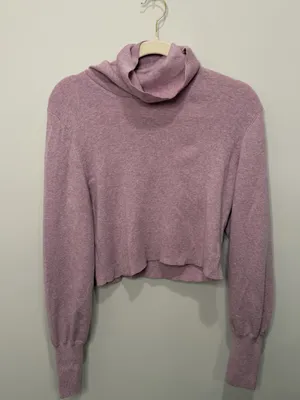 Wilfred‎ Aritzia Merino Wool Cotton Cropped Turtleneck Sweater Size Small thumbnail 1