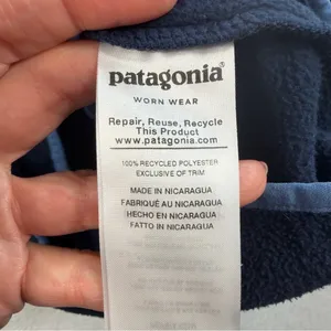 Patagonia Men's M Medium‎ Micro D Snap-T Pullover Microfleece Blue Sweatshirt thumbnail 11