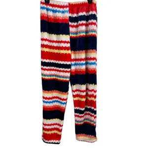 Rou Phang Extra Warm Soft Red Stripe Long Sleeve Top Bottom Pajama Lounge Set L thumbnail 10