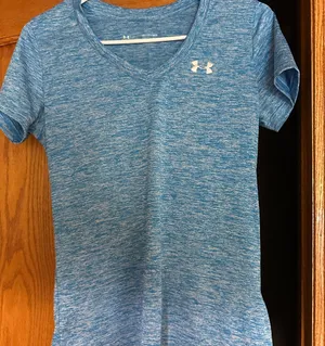 NWOT: Under Armour Blue Short Sleeve V-Neck Tee thumbnail 1
