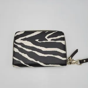 Stella & Dot Women's Wallet OS Black Zebra Print Clutch Wristlet Zip Closure thumbnail 3