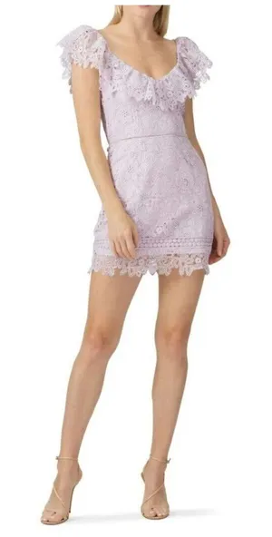 Saylor Dress Women Lilac Purple Adwoa MSRP:$288 Preppy Summer Cocktail Sz Small thumbnail 1