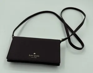 Kate Spade Crossbody Phone Bag Mahogany Saffiano Leather thumbnail 1