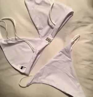 Frankie's Bikinis White Tanga cheeky triangle bikini 👙 thumbnail 3