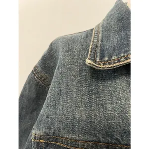 Vtg Moschino Womens Denim Jacket 12 Grunge Steampunk Alternative Western Luxury thumbnail 8