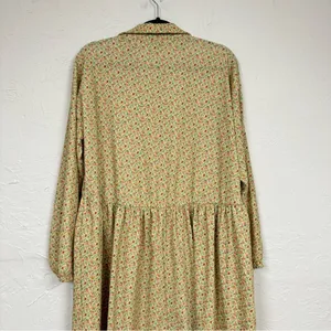 ASOS Yellow Ditsy Floral Midi Dress Womens 10 Long Sleeve Prairie Cottage Core thumbnail 12