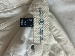 Lands' End off white cream corduroy pants thumbnail 3