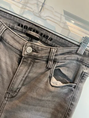 American Eagle Grey Next Level Stretch Hi-Rise Jegging Size 8s thumbnail 2