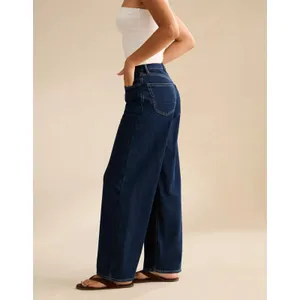 NWT American Eagle Dreamy Drapey Stretch Super High-Waisted Baggy Wide-Leg Jeans thumbnail 3