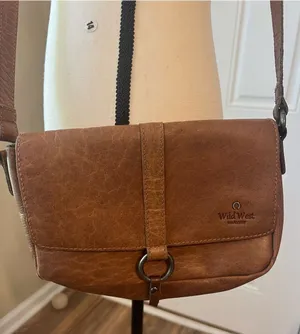 Wild West brown leather western crossbody thumbnail 1