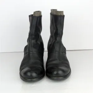 Luxury Rebel Beck Military Boots Women 38.5 8.5US Black Leather Moto Sleaze Rock thumbnail 5