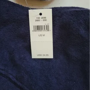 OFFLINE by Aerie Recharge Terry Bralette Womens Size M Navy Blue‎ Lounge Cotton thumbnail 6