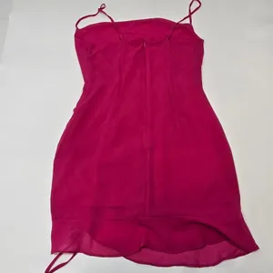 MORE TO COME Mileva Ruched Mini Dress in Fuchsia thumbnail 13