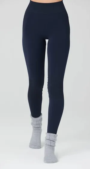Amazon New Boutique Thermal Navy Blue Leggings. Size Small thumbnail 1