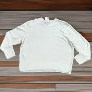 New H&M Women’s Light Knit Cream Sweater Button Accents Wool Blend Sz XL thumbnail 6