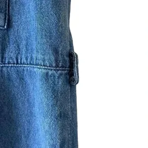 Andrea Jeans Sleeves Denim Blue Button Down Algodon Casual Minimalist Bohemian W thumbnail 6
