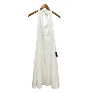 Lulus This is Bliss White Halter Midi Dress size XS NWT thumbnail 2