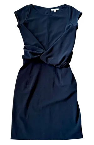 Carven Black Mini Dress Twist Size 4 thumbnail 1
