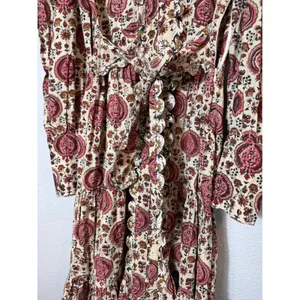 Anna Cate Paisley Floral Ruffle Tie Waist Tiered Dress Size S thumbnail 4