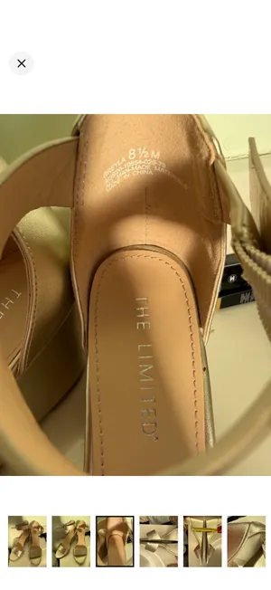 Gold metallic Wedges the limited 8.5 thumbnail 2