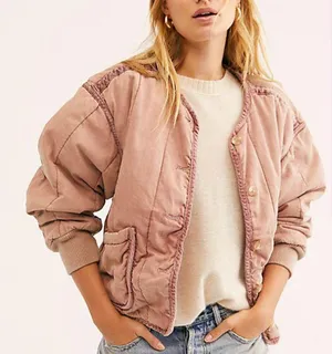 Free People Mixed Signals bomber thumbnail 1