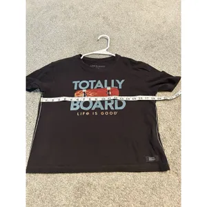 Life Is Good‎ Ladies Tee Shirt Gray XS " Totally Board" ( Pre Owned) thumbnail 5