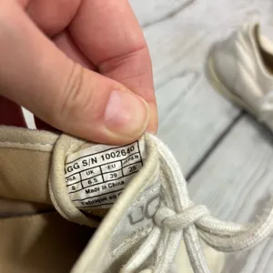 Worn UGG Hally Canvas Sneakers Shoes Lining Textile Sheepskin thumbnail 7
