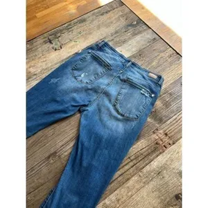 Judy Blue Skinny Fit Leopard Lined Jeans Womens 16W Distressed Stretch‎ Denim thumbnail 6