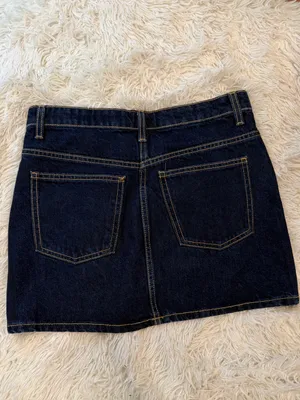 Zara Dark blue Denim Mini Skirt thumbnail 4