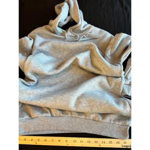 SHEIN Oversized Heather Gray Longline Hoodie Sweatshirt XL thumbnail 7