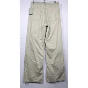H&M Women khaki Wide‎ Leg High Rise Pants casual vacation lounging 4 NWT thumbnail 2