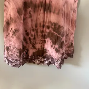 Frida Pink and Brown Tie Dye Halter Dress Vintage Size Small Medium thumbnail 4