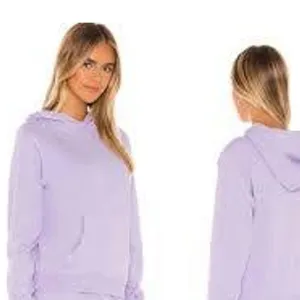 M Frankies Bikinis Aiden Hoodie Sweatshirt pastel purple Lilac Pullover Hooded thumbnail 5