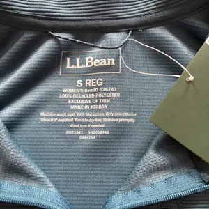 NWT! L.L. Bean Women’s Blue Quarter-Zip Pullover thumbnail 5