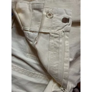 Abercrombie & Fitch 100% Cotton High Rise Wide Leg Pleated Trousers Cream 32S thumbnail 5