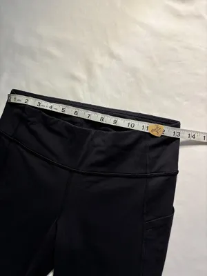 Lululemon Black Cropped Leggings (Estimated Size 6) thumbnail 2