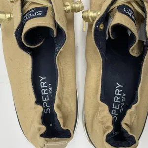 Sperry Size 9 Top‎ Sider Seacoast Tan Gold Lace Up Fashion Sneaker Shoes Women’s thumbnail 7